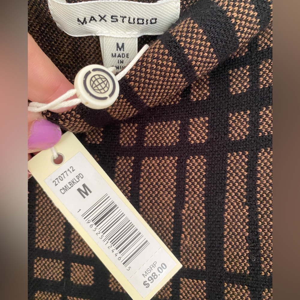 Max Studio Plaid Sweater Skirt NWT 🏷️ - Picture 11 of 13